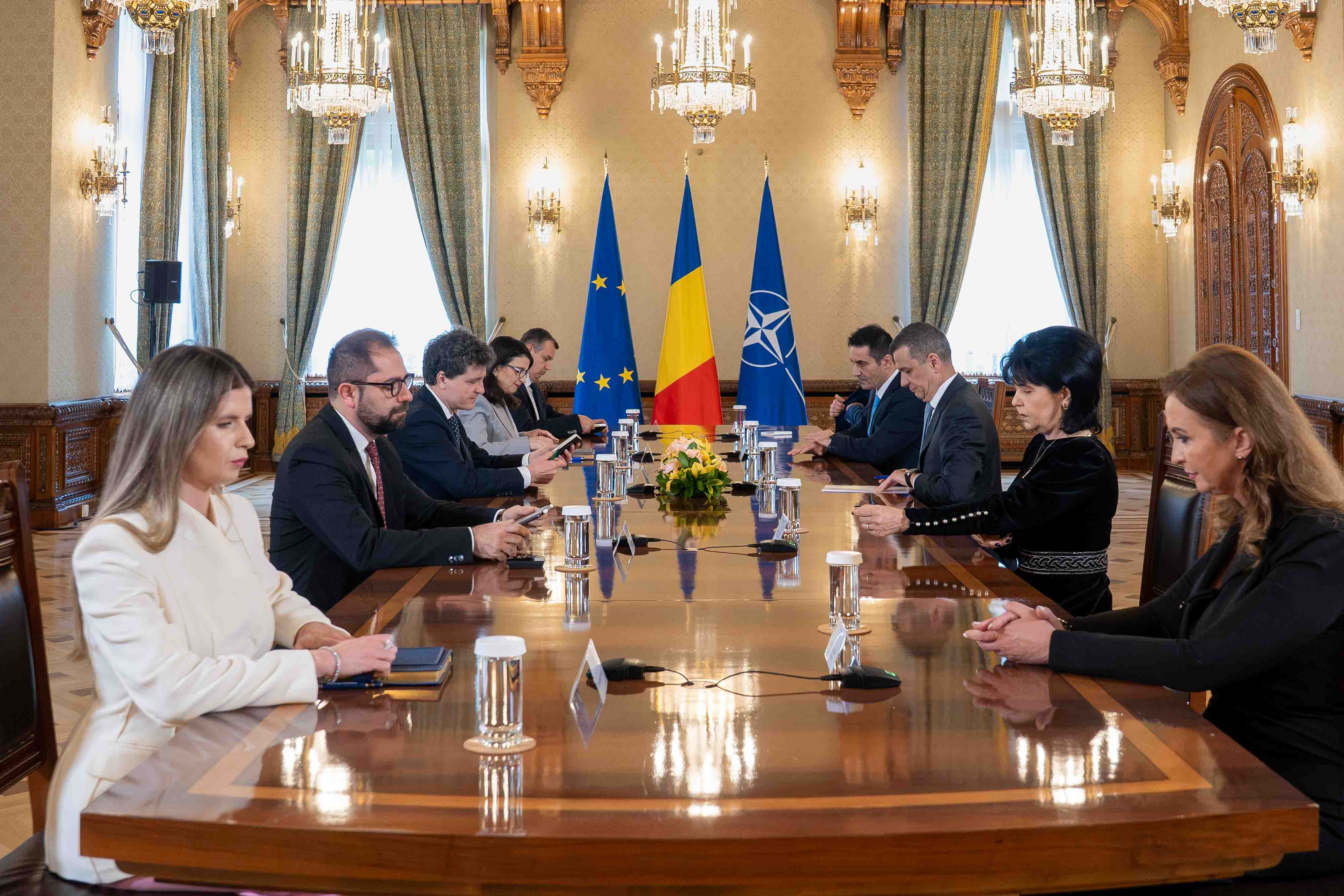 A PSD küldöttsége az államfőnél. Sorin Grindeanu lehet a következő miniszterelnök-jelölt Fotó: presidency.ro