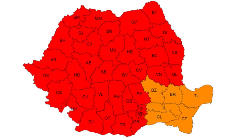 Bevörösödik az ország | Térkép: ANM