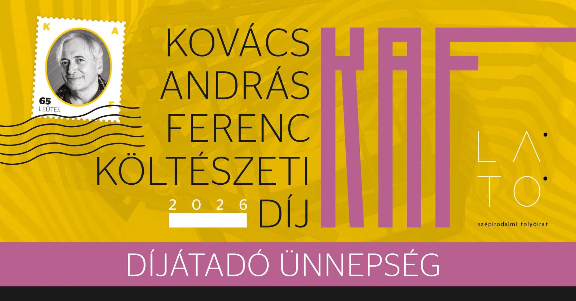 Kovács András Ferencről elnevezett díj | Fotó: Látó szépirodalmi folyóirat Facebook oldala