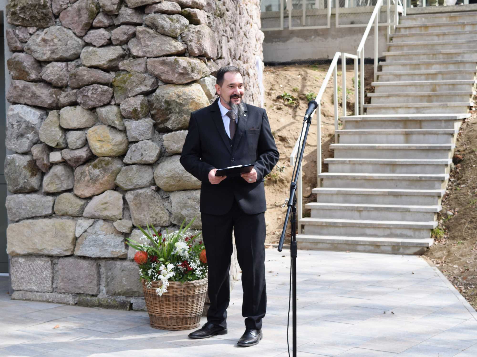 Dósa Elek Levente, a Pro Szent Anna Egyesület elnöke. | A szerző felvétele.