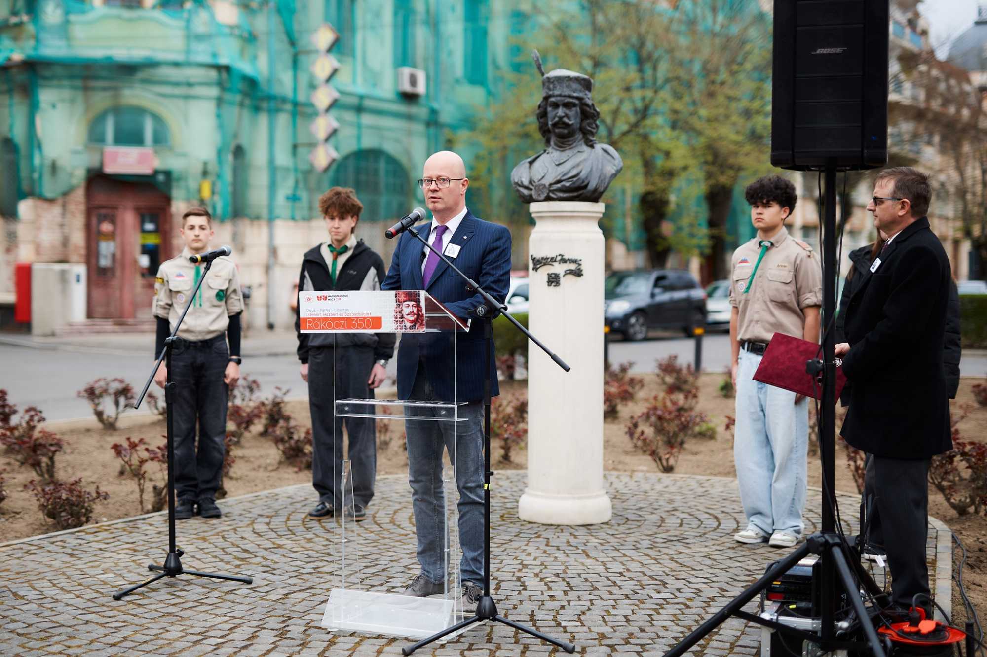 Kereskényi Gábor a fejedelem tetteinek ma is érvényes üzenetét fogalmazta meg | Fotó: Czinzel László