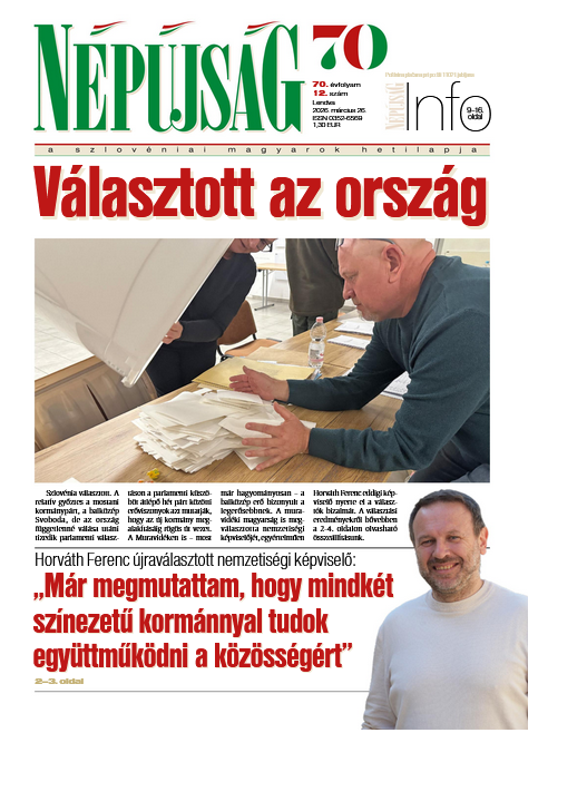 A lendvai magyar hetilap március 26-i számának címlapja l Fotó: issuu.com