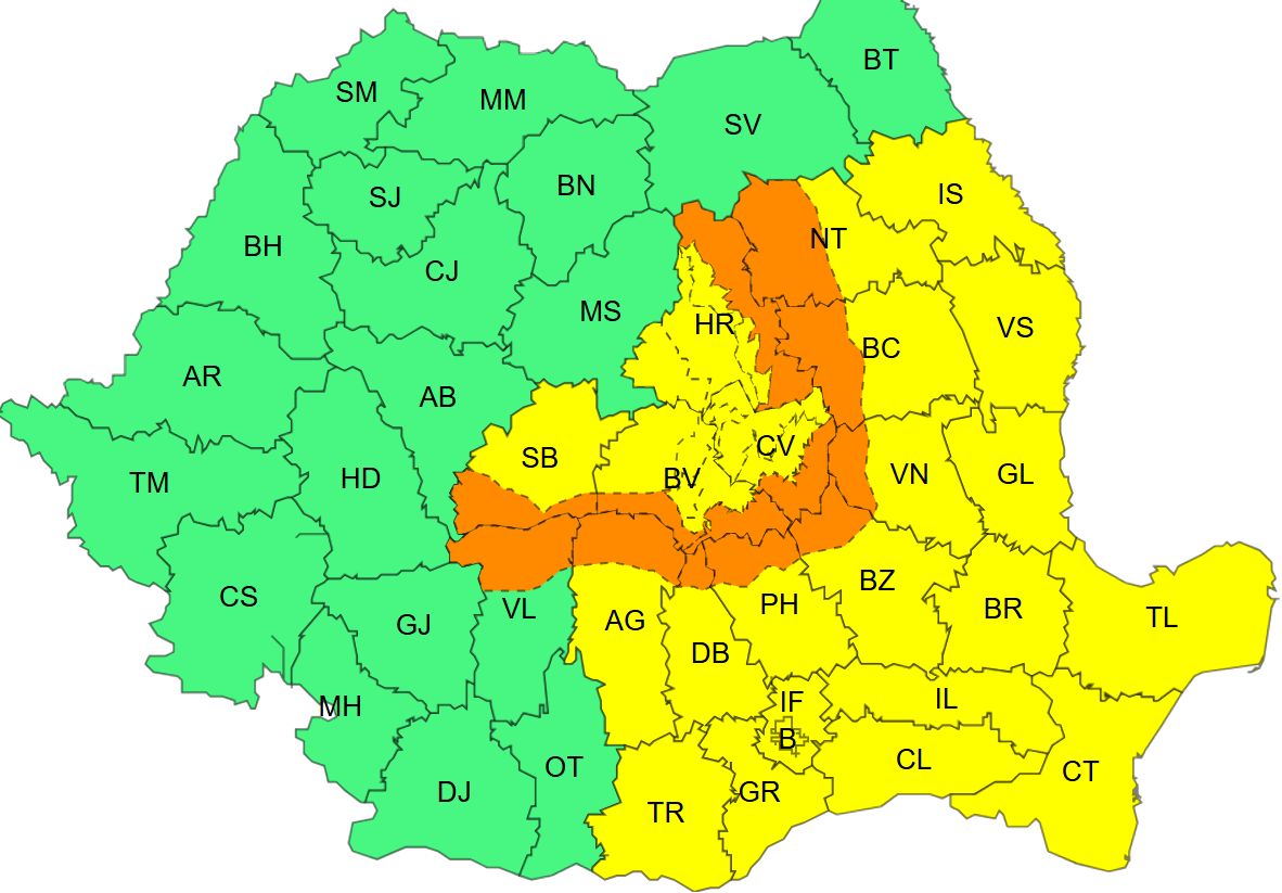 Délutántól késő estig ez várható. | Kép forrása: meteoromania.ro