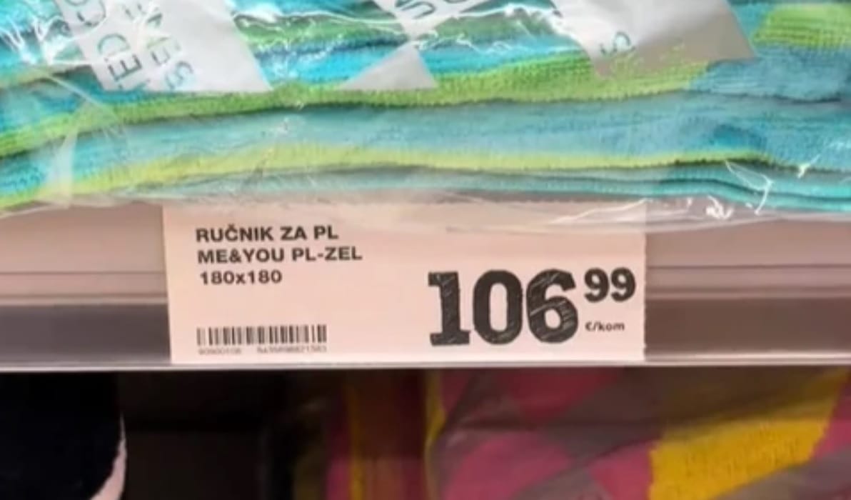 106 euró egy törölközőért | Fotó: képernyőmentés