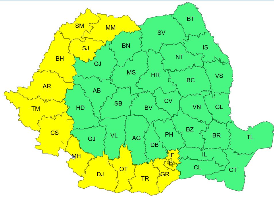 Az ország másik felében kánikula lesz. 