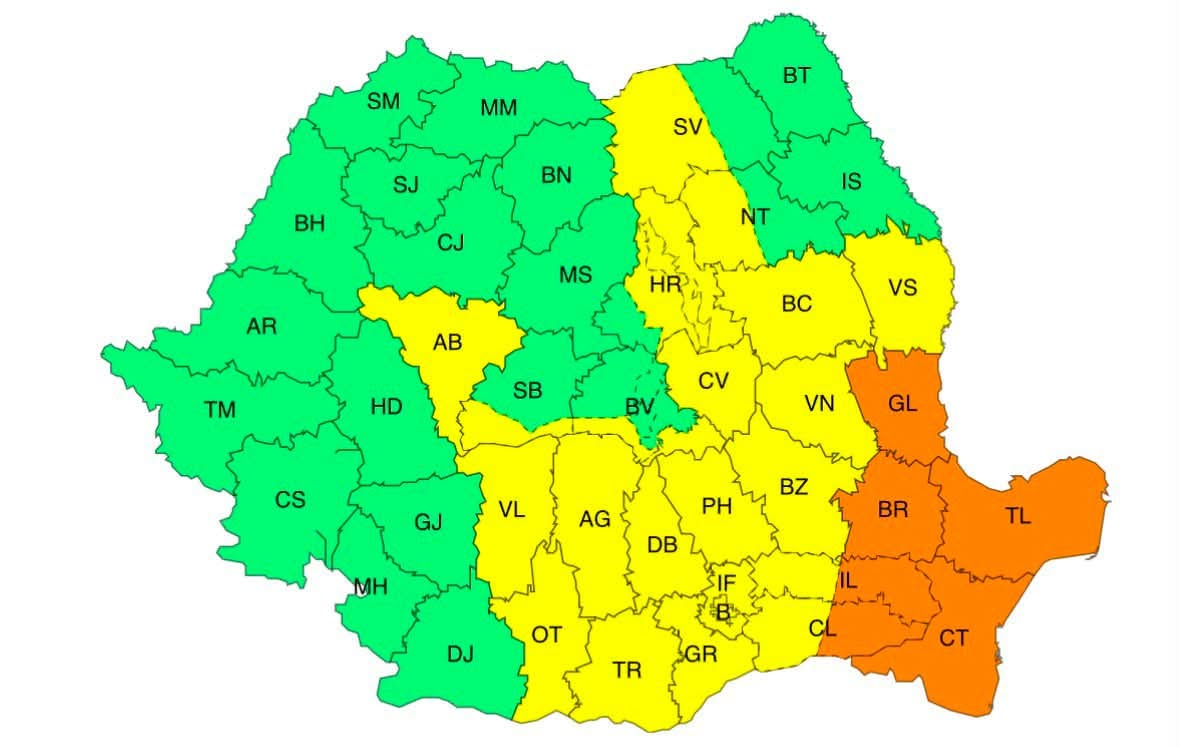 Szerdára virradóra fokozódik a helyzet | Térkép: ANM