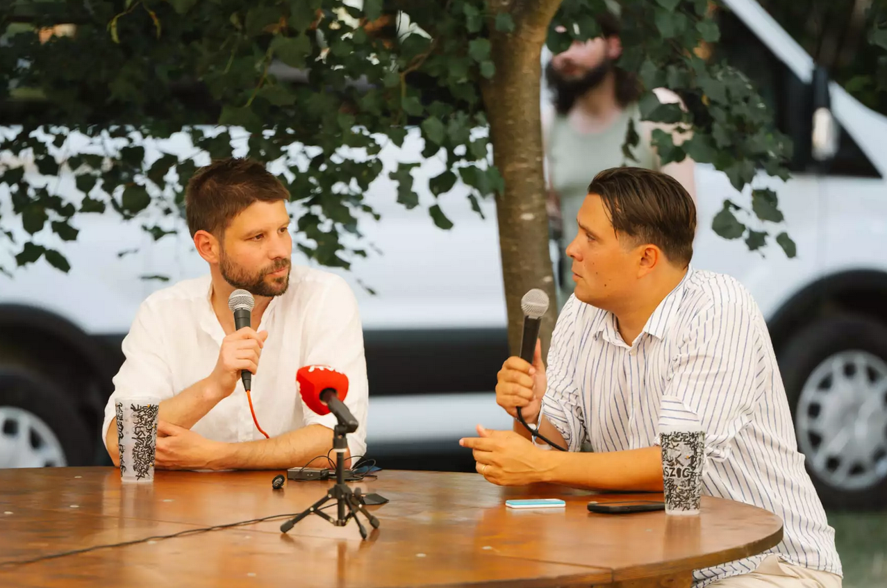 Michal Šimečka és Gubík László Gombaszögön július 18-án | Fotó: Fábián Gergely/ma7