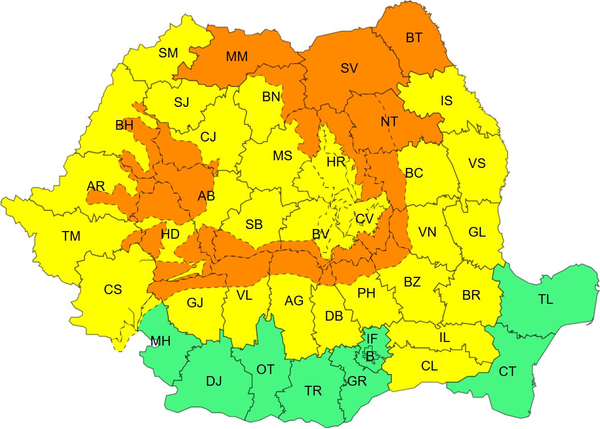 Szinte az egész országban lecsap a vihar. | Kép forrása: meteoromania.ro