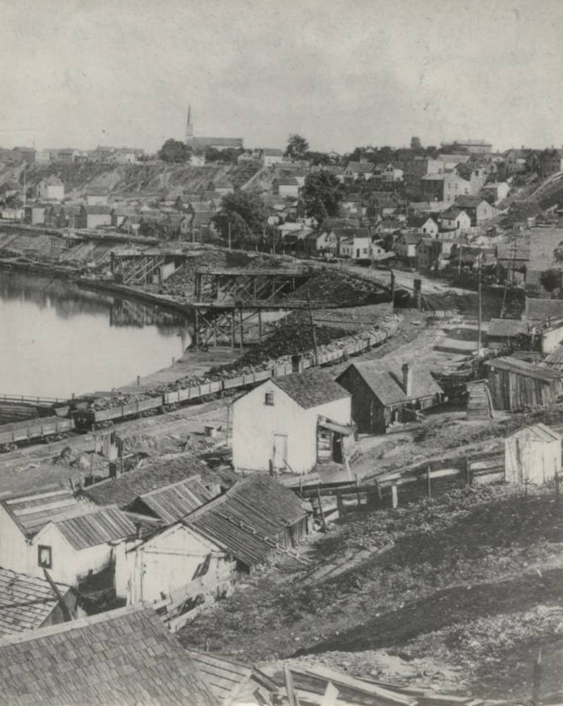 A clevelandi Irishtown Bend negyed 1885-ben l Fotó: clevelandhistorical.org