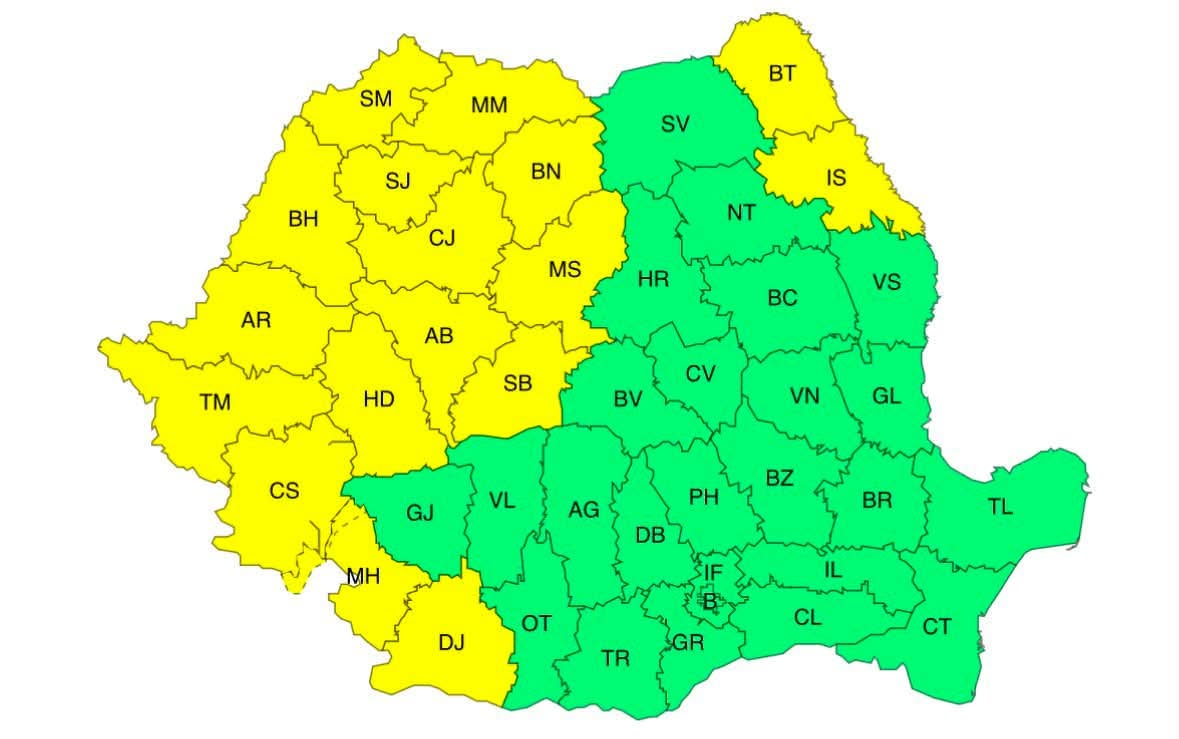 Hétfőre kiadták a hőségriasztást | Térkép: ANM
