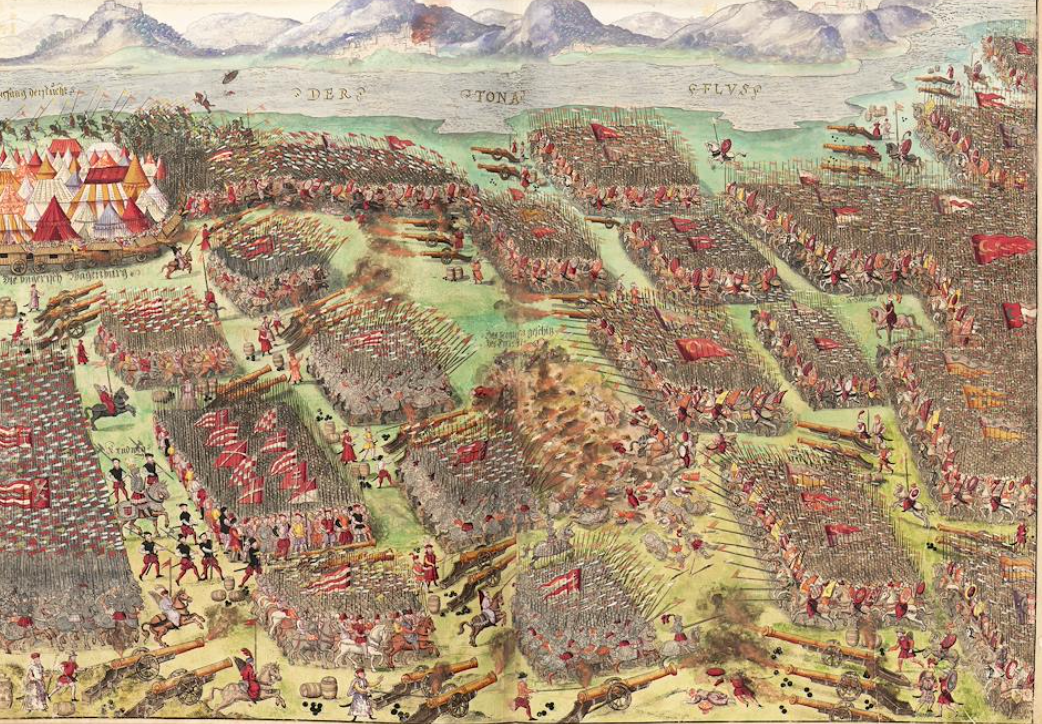 A mohácsi csata legrészletesebb korhű ábrázolása 1559-ből | Forrás: digitale-sammlungen.de