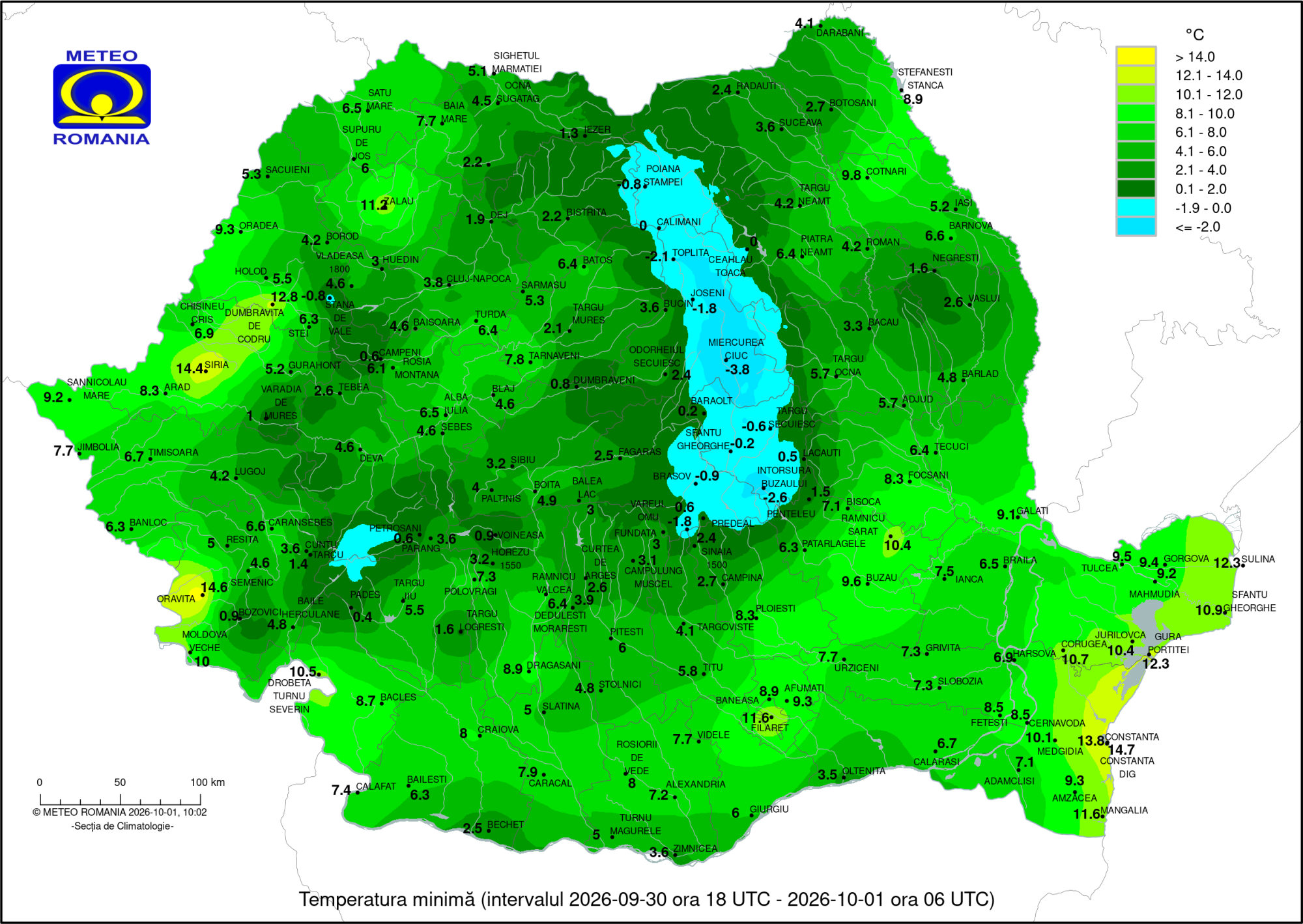 Forrás: meteoromania.ro