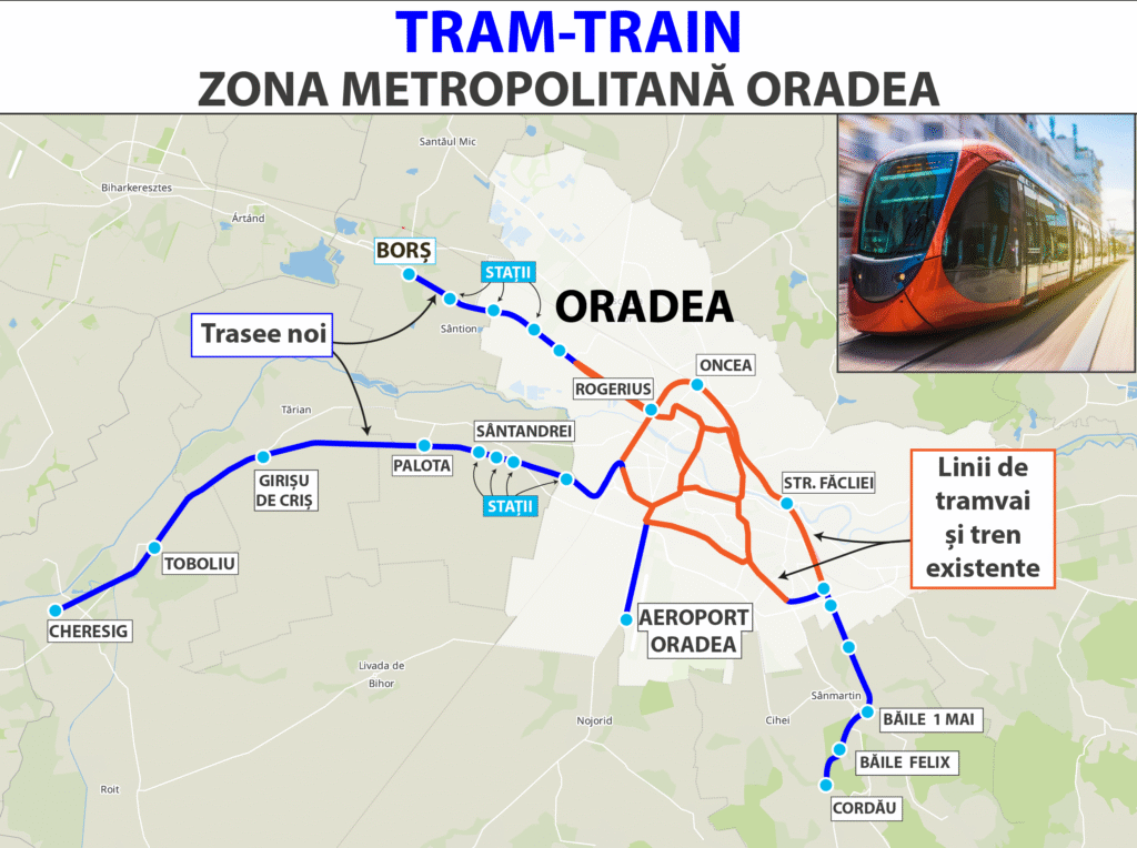 33,4 km-es hálózat, 27 megállóval | Fotó: Bihar megyei önkormányzat
