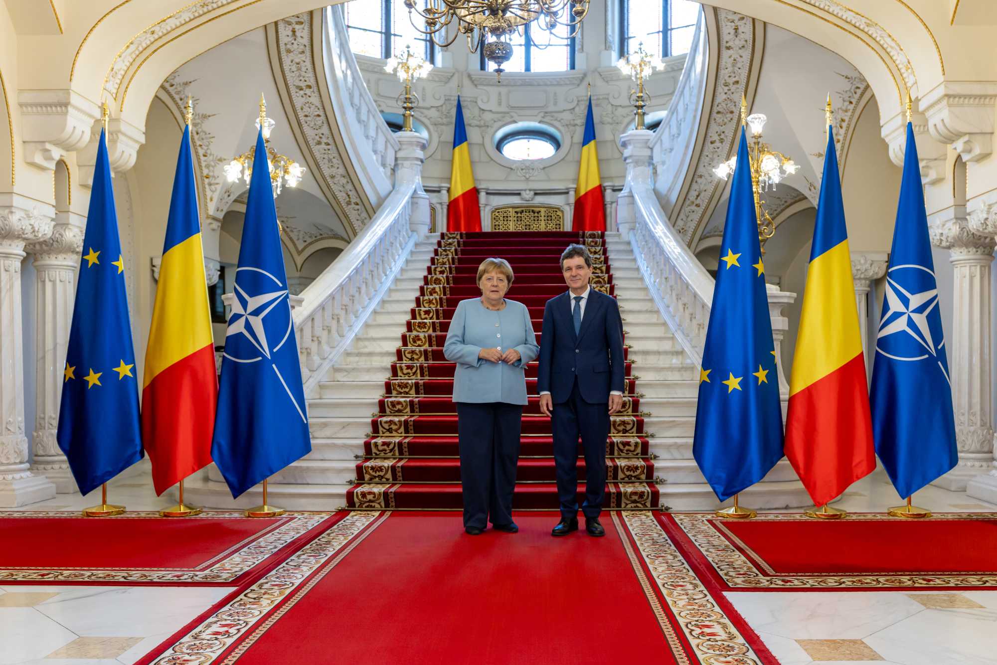 A Cotroceni-palotában fogadta Dan Merkelt. | Fotók: presidency.ro