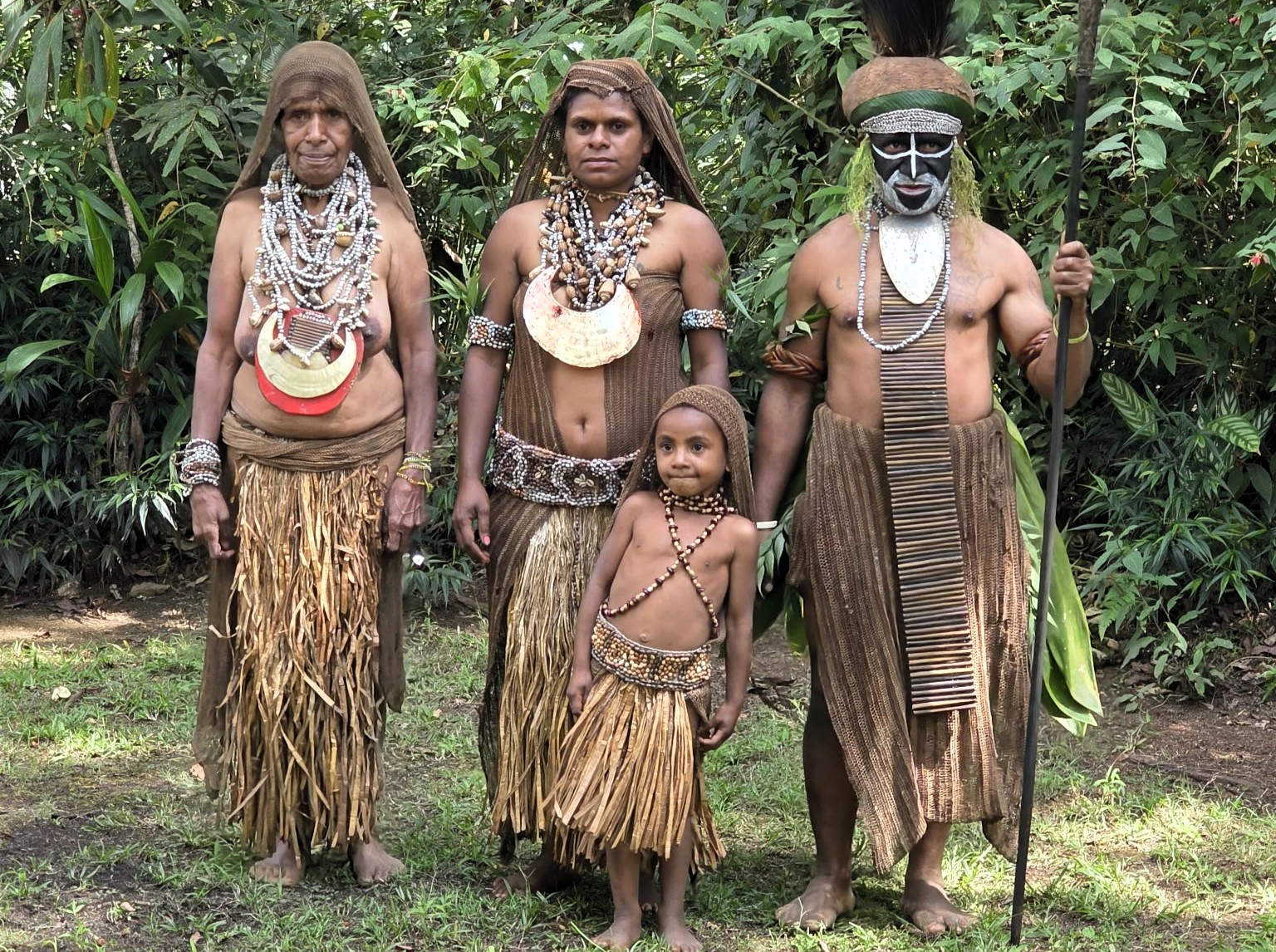 Család Pápua Új-Guineában