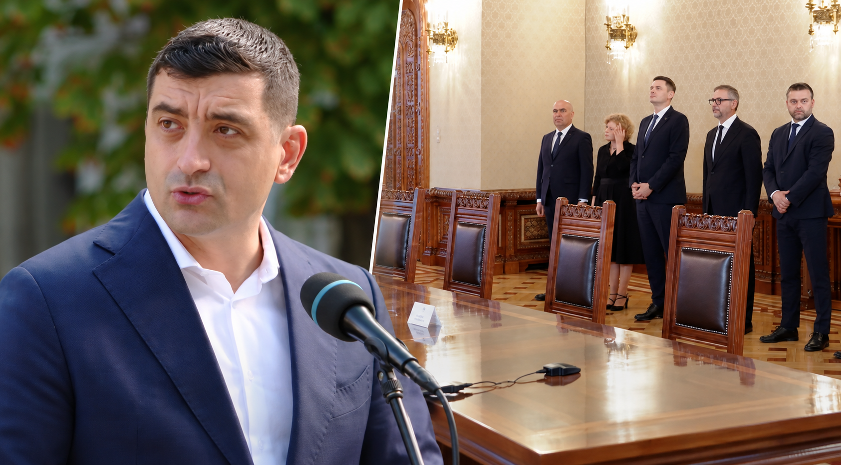 Az AUR küldöttsége és George Simion | Fotó: Képernyőmentés