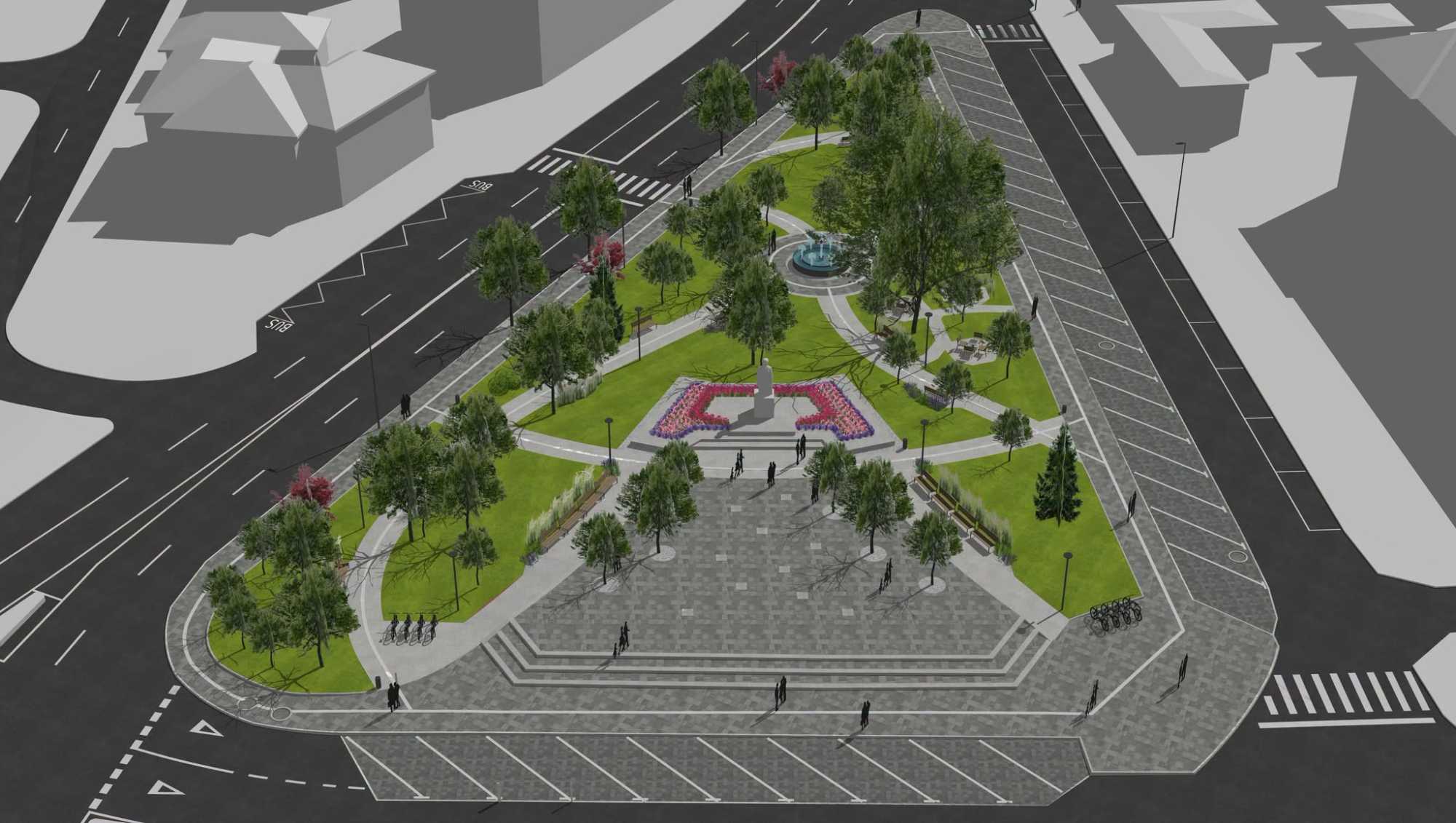 A Mihai Eminescu park látványterve. | Fotó: Soós Zoltán polgármester Facebook oldala