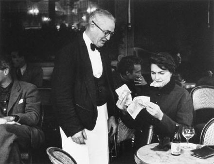 Estate of Ruth Orkin Paying the Waiter Paris France 1951 4432 417