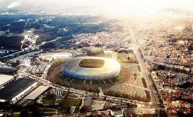 Brüsszel, Eurostadium, 62 613 néző, új stadion, átadás 2018-ban