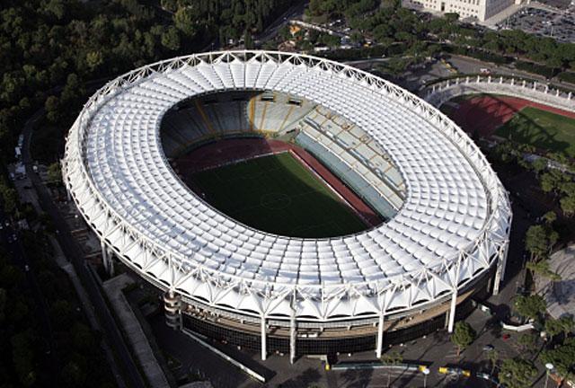 Róma, Olimpiai Stadion, 68 993 néző, felújítják, átadás 2017-ben