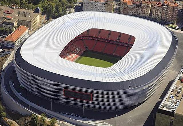 Bilbao, San Mamés Stadion, 53 289 néző, új stadion, átadás 2013-ban