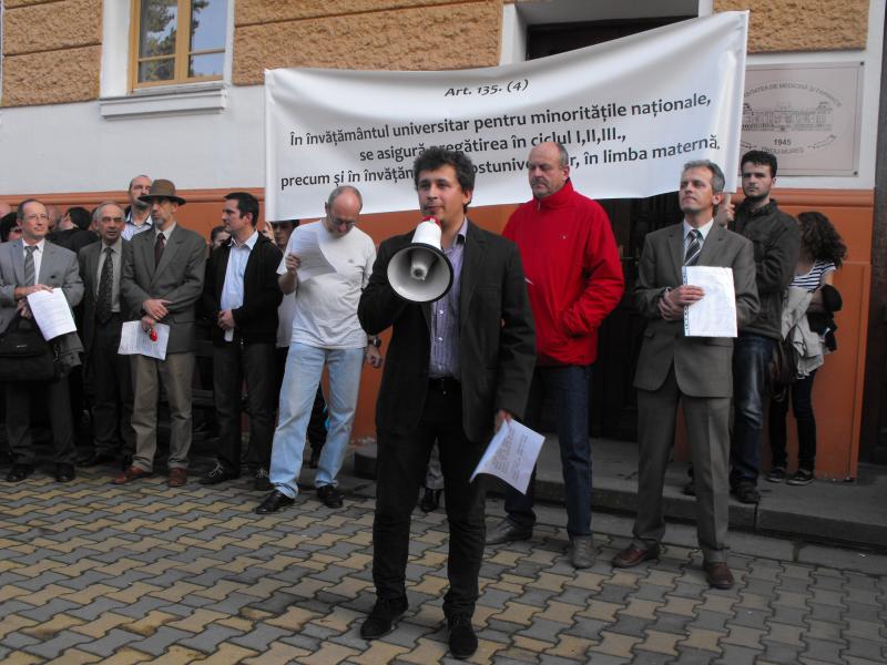 Tubák Nimród, a magyar diákközösség képviselője